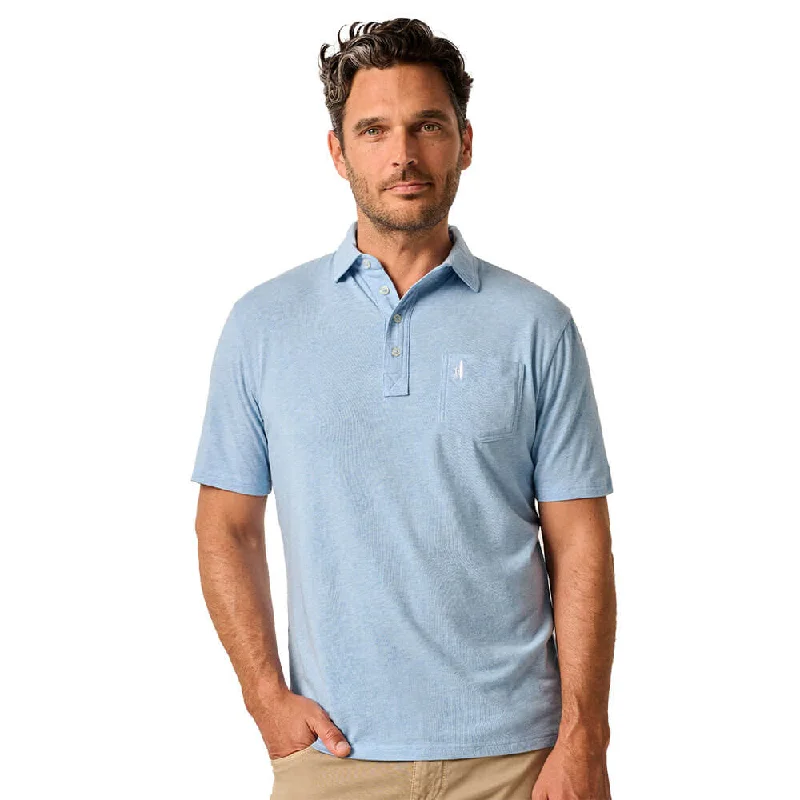 Men's short-sleeve classic sleek rolled-sleeve tee-Johnnie-O Heathered Original 2.0 Polo Shirt - Aspen