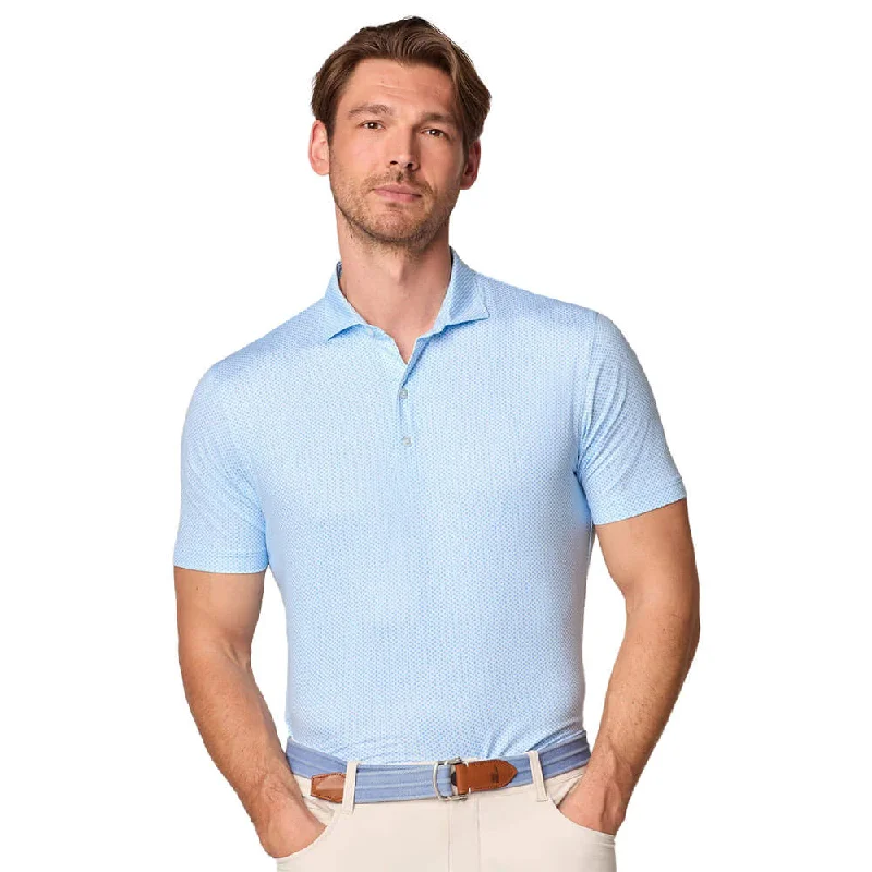 Men's short-sleeve deep classic vibrant color top-Johnnie-O Julian Featherweight Polo Shirt - Maliblu