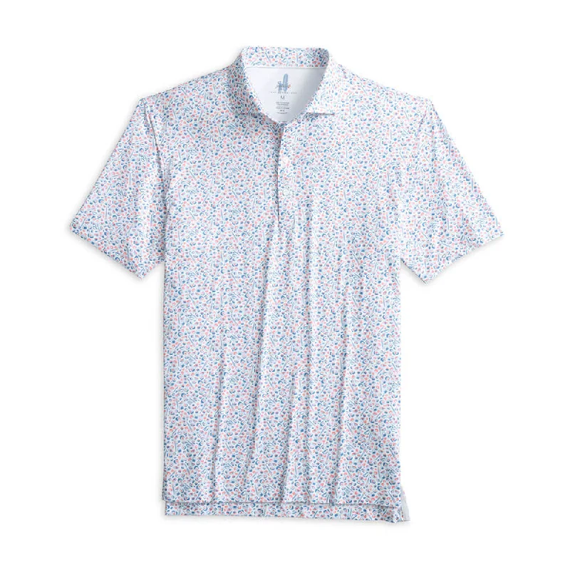 Men's short-sleeve bright deep picnic tee-Johnnie-O Omakase Featherweight Polo Shirt - Tornado