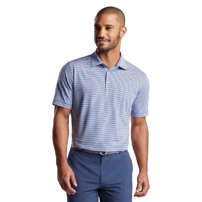 Men's short-sleeve smooth pocket top-Peter Millar Fairmont Performance Jersey Polo Shirt - Sport Navy