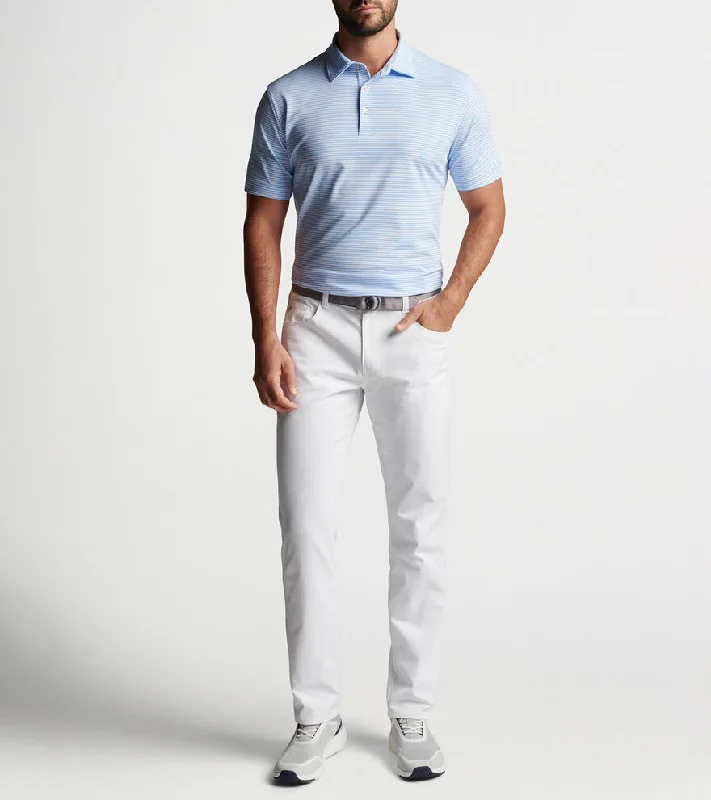 Men's short-sleeve neutral smooth silk tee-Peter Millar Hales Performance Polo Shirt - Cottage Blue*