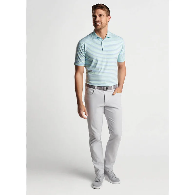 Men's short-sleeve oversized tie-dye shirt-Peter Millar Joan Performance Jersey Polo Shirt - Cottage Blue