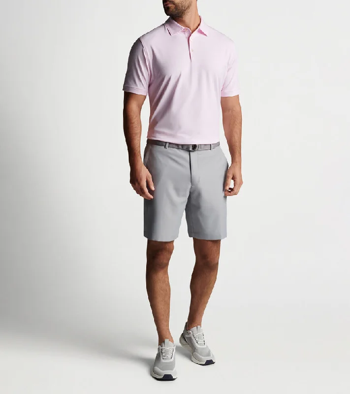 Men's short-sleeve subtle soft-touch tee-Peter Millar Jubilee Performance Stripe Polo Shirt - Palmer Pink