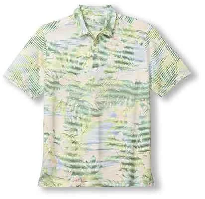 Men's short-sleeve urban warm concert top-Tommy Bahama Costa Wave Ocean Vida Polo Shirt - Malibu Peach