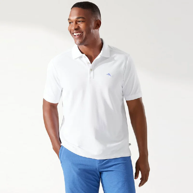 Men's short-sleeve sporty deep cobalt top-Tommy Bahama IslandZone Emfielder 2.0 Polo Shirt - Bright White*