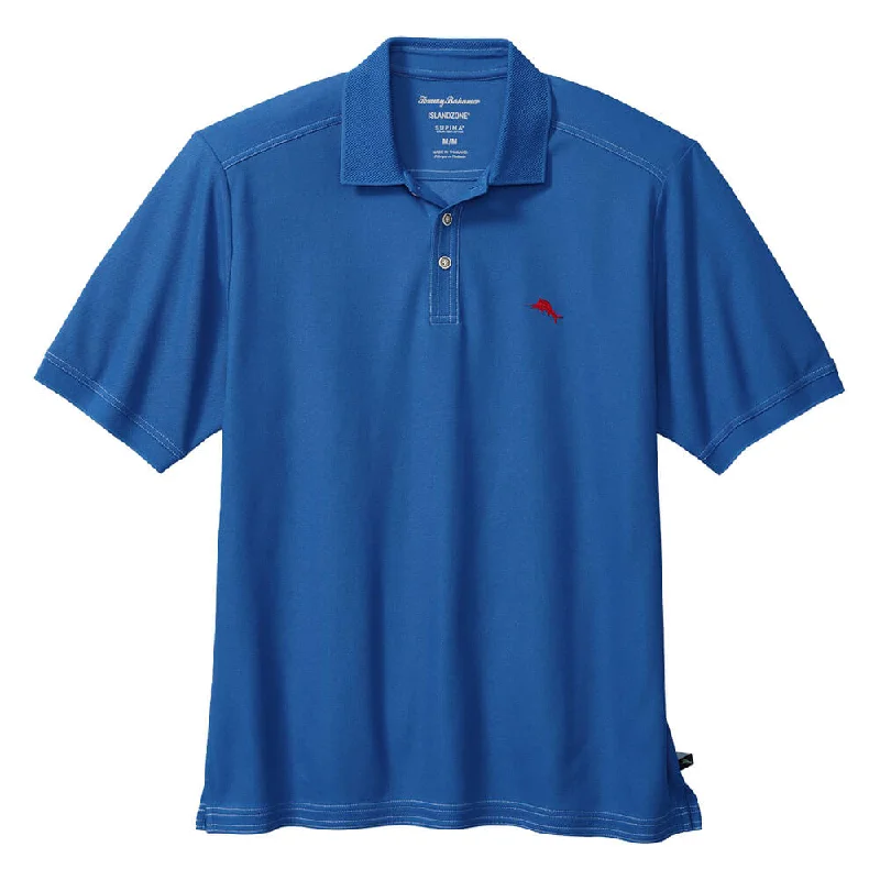 Men's short-sleeve classic sleek rolled-sleeve tee-Tommy Bahama Islandzone Emfielder 2.0 Polo Shirt - Palace Blue